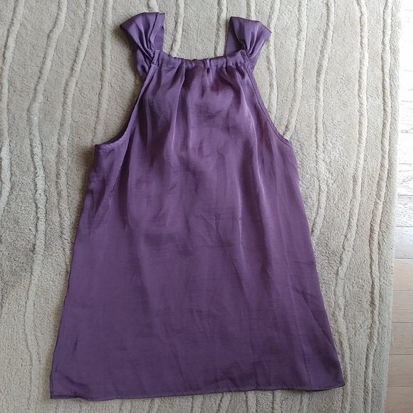 Adiva Purple Ruffle Shell Tank Small - Picture 4 of 5